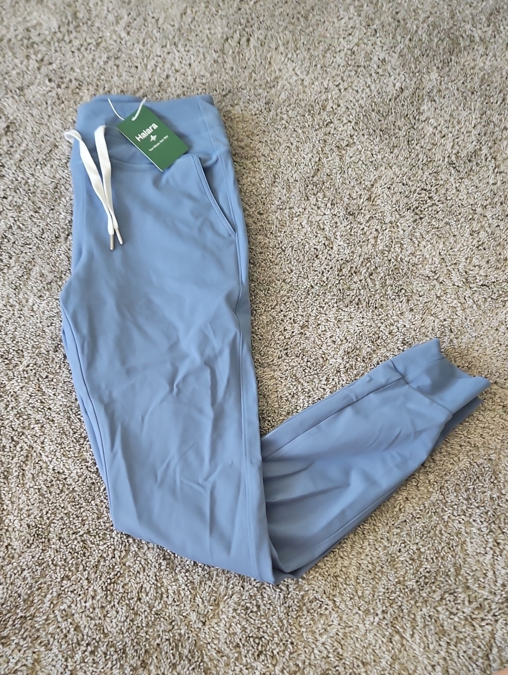 Nwt HALARA Light Blue Track Joggers with Drawstring M Tall
